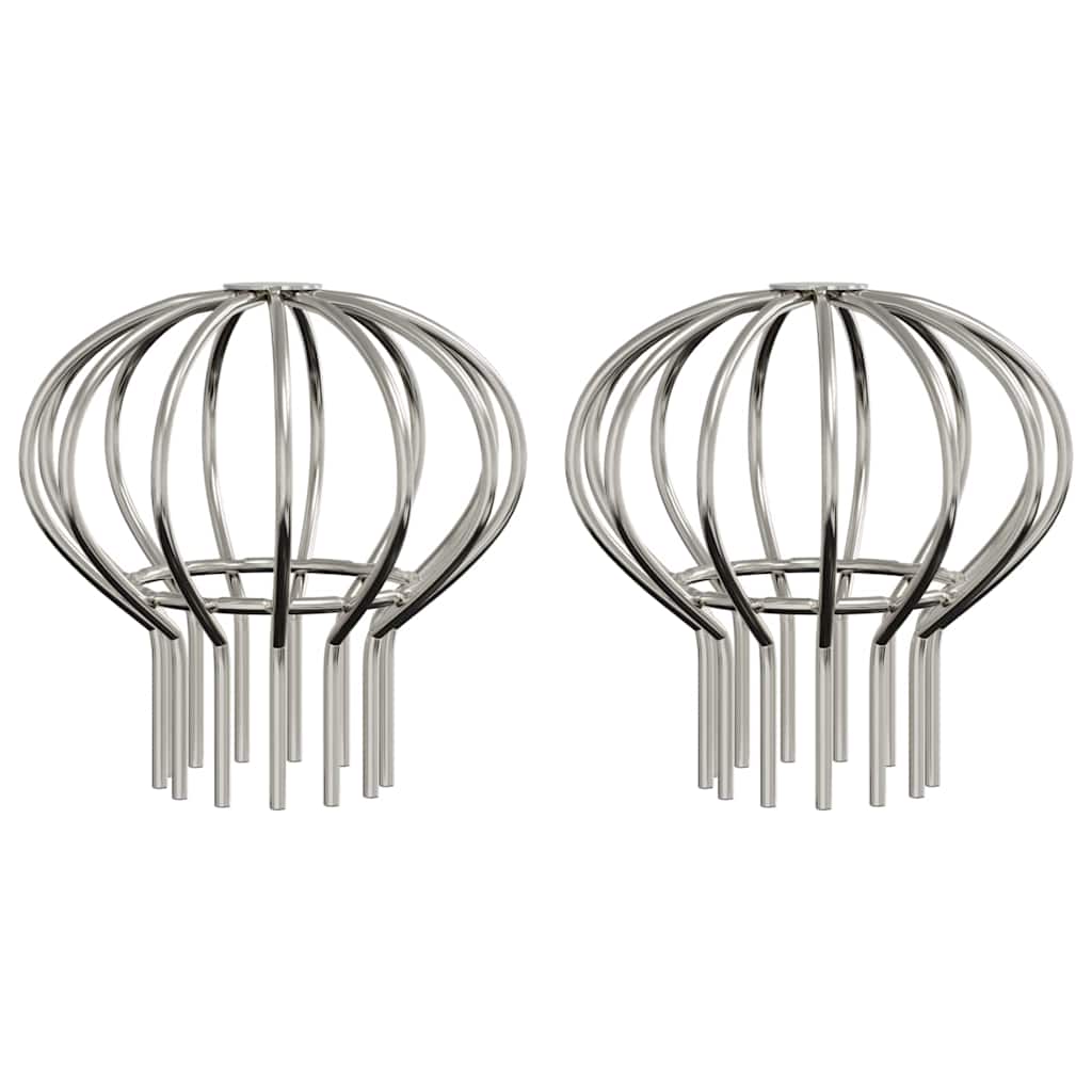 Dachrinnenblattschutz 2 stk. Silber 75 mm Edelstahl