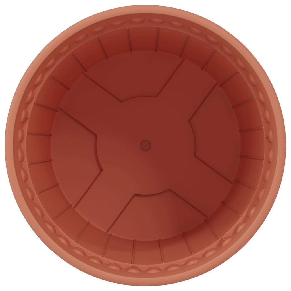 Runder Blumentopf 6 Stk. Ziegelrot Ø 19 x 16 cm Kunststoff