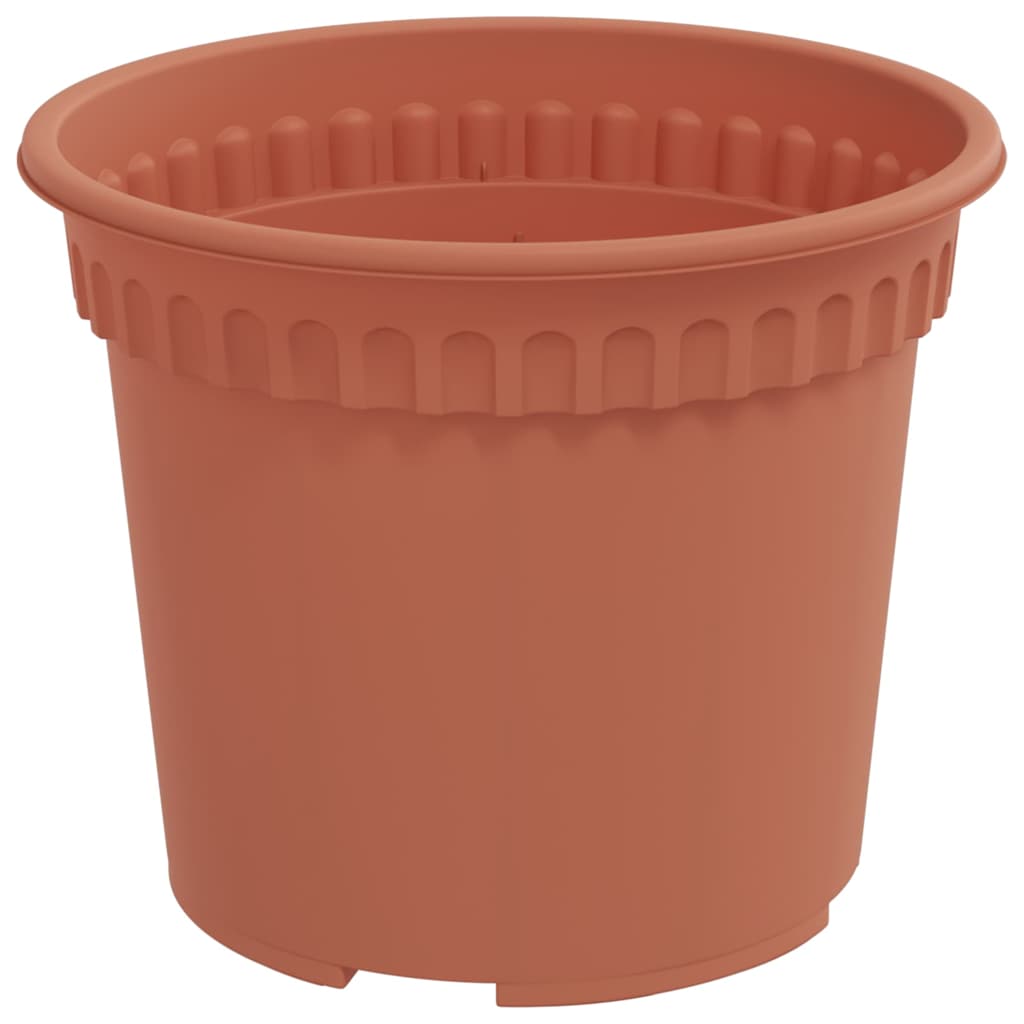Runder Blumentopf 24 Stk. Ziegelrot Ø 12,5 x 10 cm Kunststoff