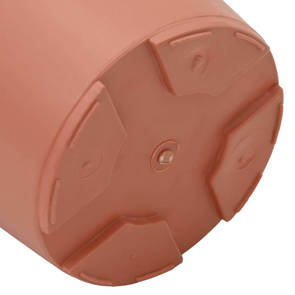 Runder Blumentopf 24 Stk. Ziegelrot Ø 17 x 14 cm Kunststoff