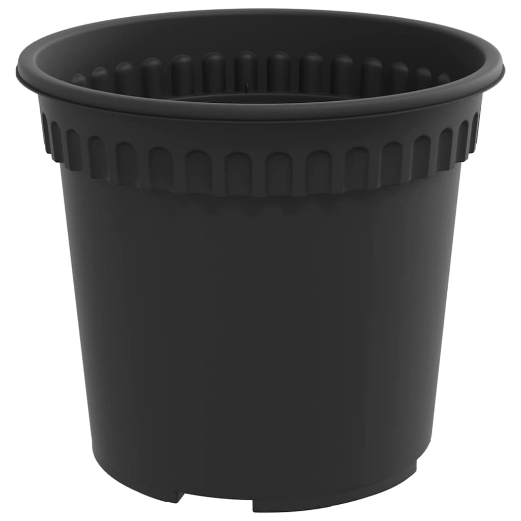 Runder Blumentopf 24 Stk. Schwarz Ø 15 x 12 cm Kunststoff