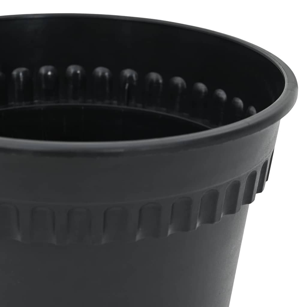Runder Blumentopf 24 Stk. Schwarz Ø 17 x 14 cm Kunststoff