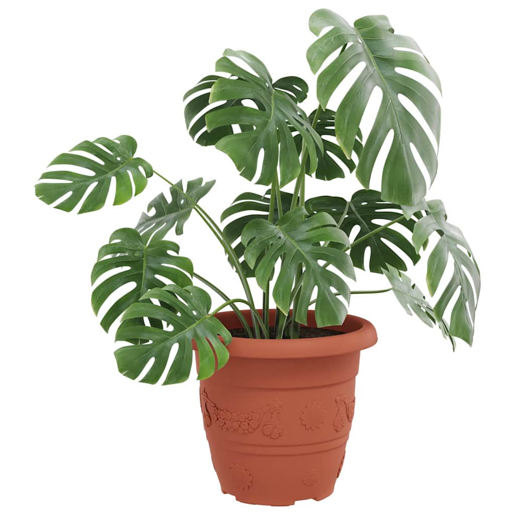 Runder Blumentopf 6 Stk. Ziegelrot Ø 30 x 25 cm Kunststoff
