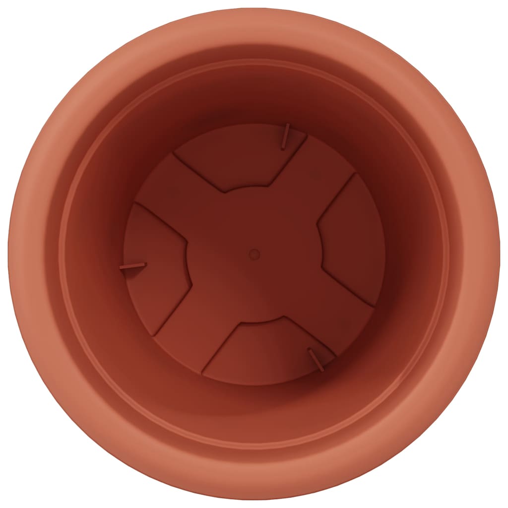 Runder Blumentopf 6 Stk. Ziegelrot Ø 30 x 25 cm Kunststoff