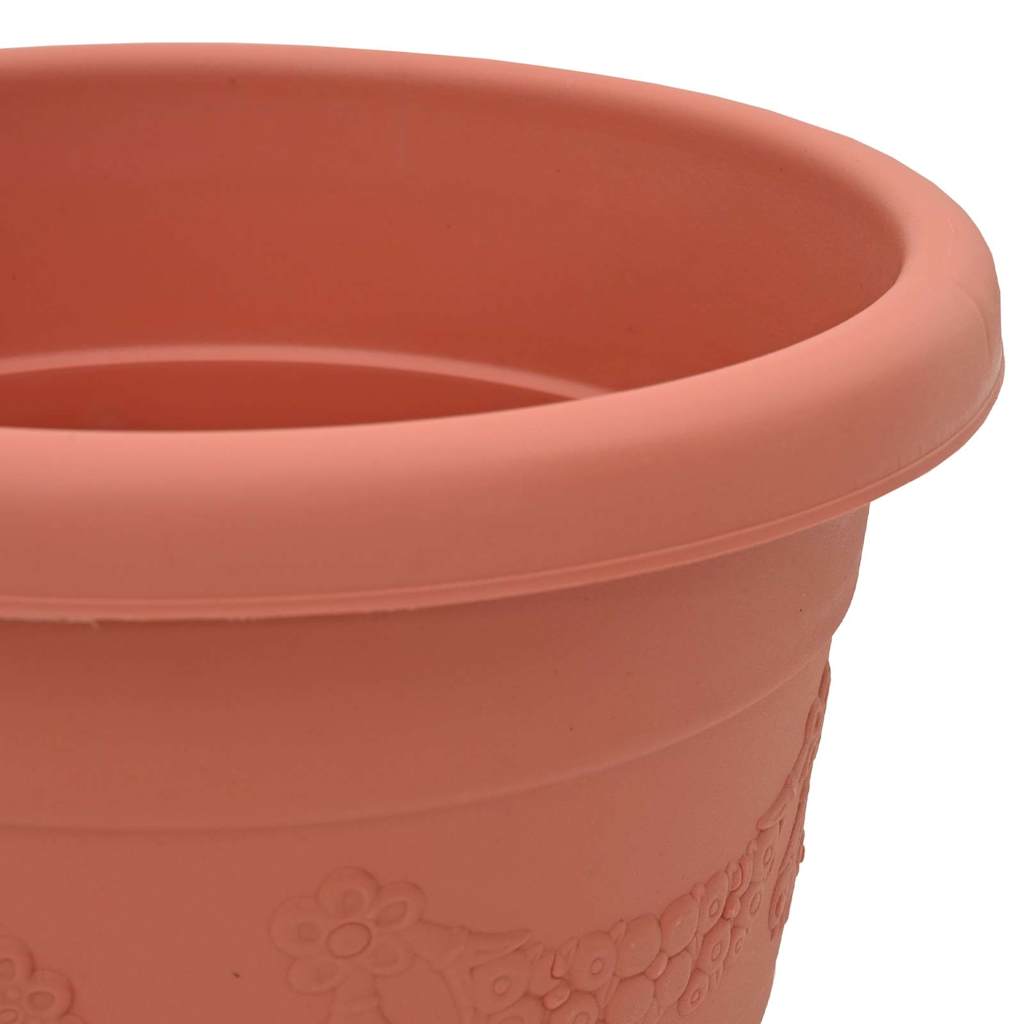 Runder Blumentopf 6 Stk. Ziegelrot Ø 34 x 28 cm Kunststoff