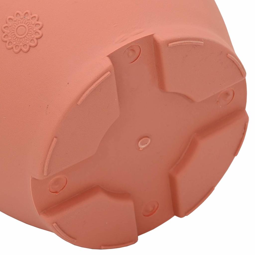 Runder Blumentopf 6 Stk. Ziegelrot Ø 34 x 28 cm Kunststoff