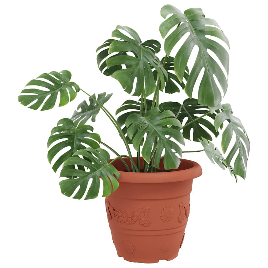 Runder Blumentopf 6 Stk. Ziegelrot Ø 34 x 28 cm Kunststoff