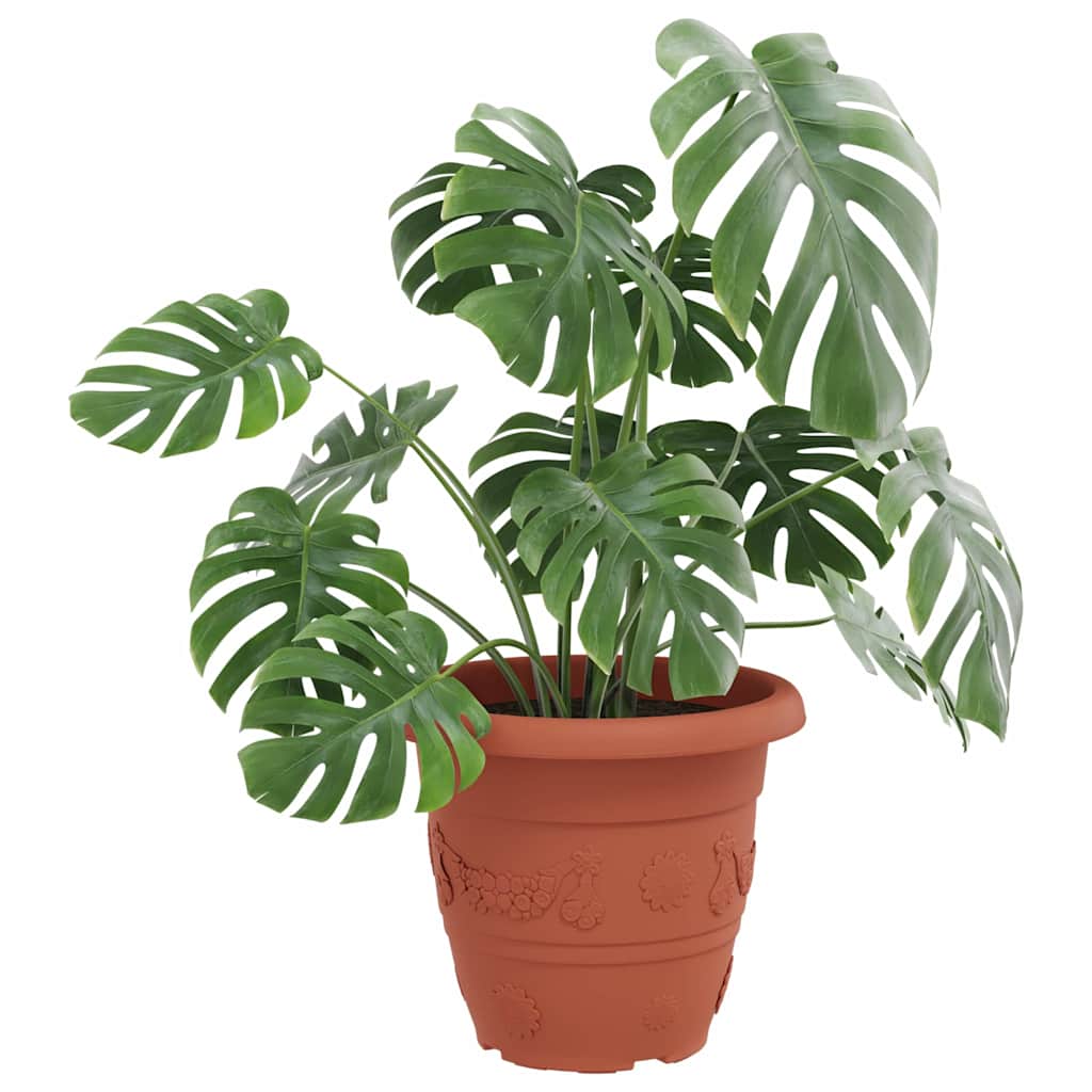 Runder Blumentopf 6 stk. Ziegelrot Ø 39 x 32 cm Kunststoff