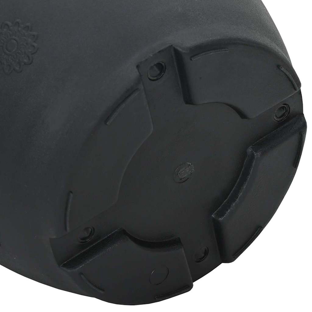 Runder Blumentopf 6 stk. Schwarz Ø 26 x 21,5 cm Kunststoff