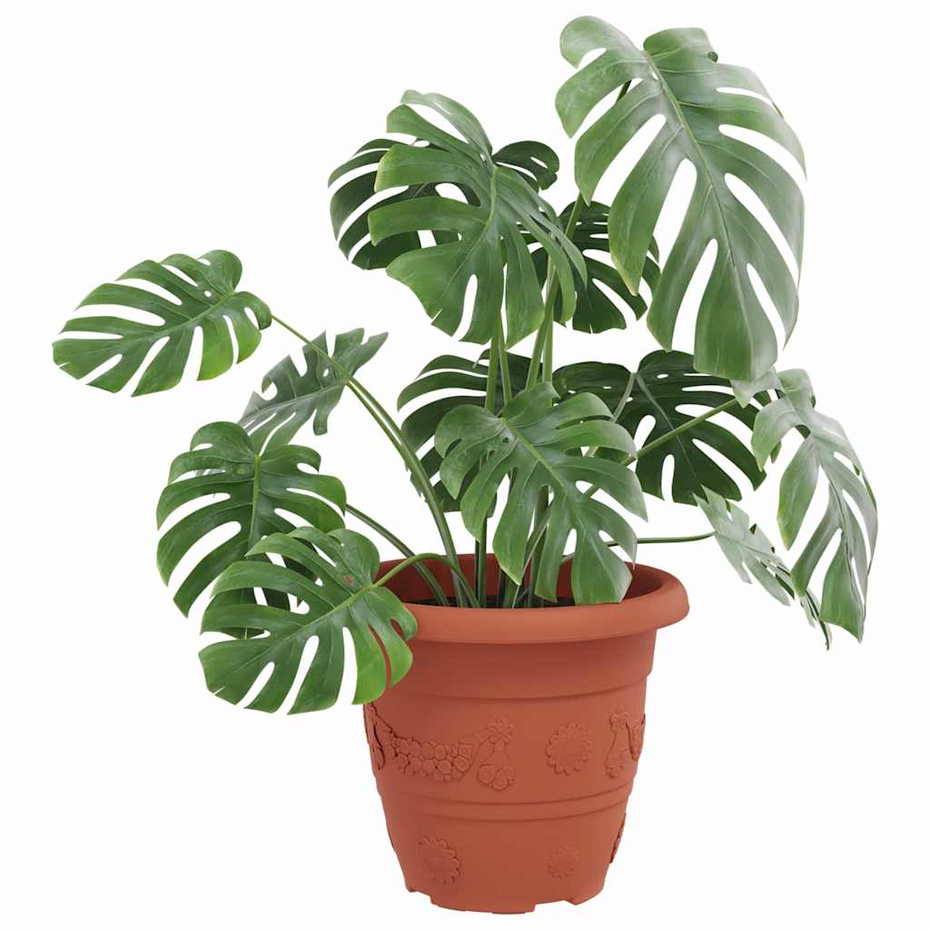 Runder Blumentopf 24 Stk. Ziegelrot Ø 26 x 21,5 cm Kunststoff