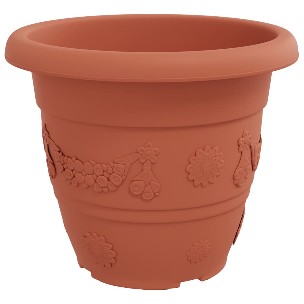 Runder Blumentopf 24 Stk. Ziegelrot Ø 39 x 32 cm Kunststoff