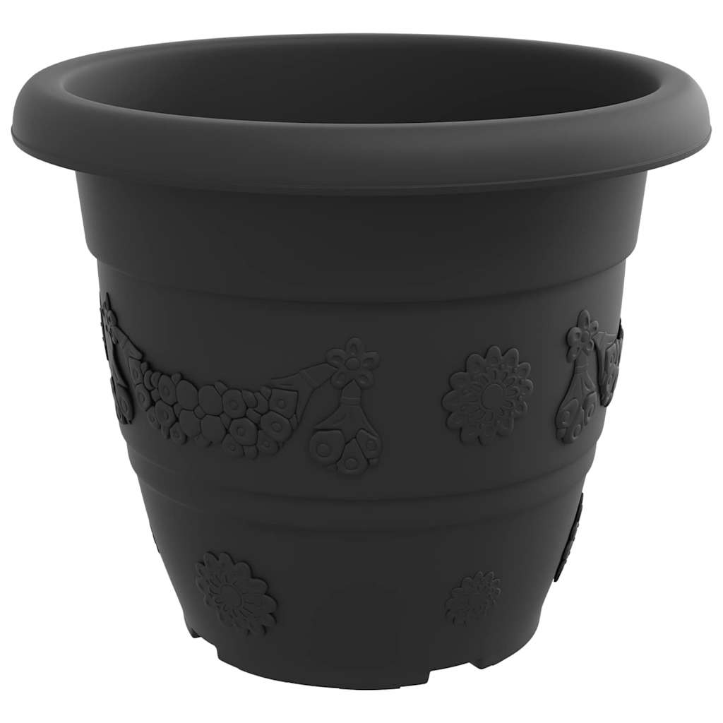 Runder Blumentopf 24 Stk. Schwarz Ø 39 x 32 cm Kunststoff