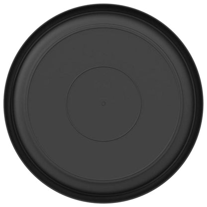 Runde Blumenplatte 6 stk. Schwarz Ø 23,5 x 2,5 cm Kunststoff