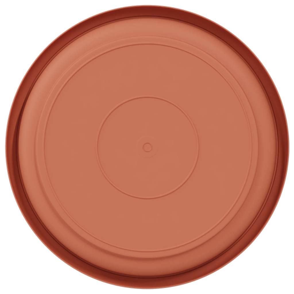 Runde Blumenplatte 24 stk. Ziegelrot Ø 17,5 x 2 cm Kunststoff