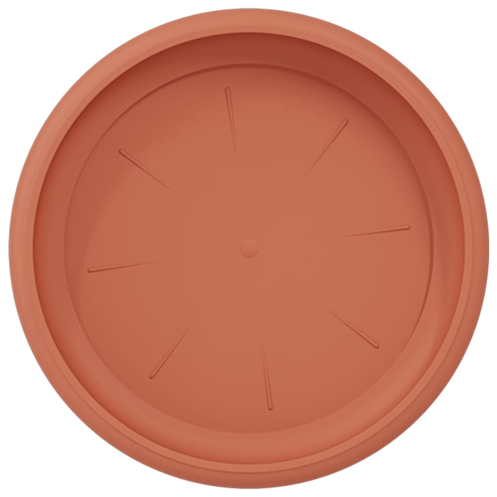 Runde Blumenplatte 24 Stk. Ziegelrot Ø 17,5 x 2 cm Kunststoff