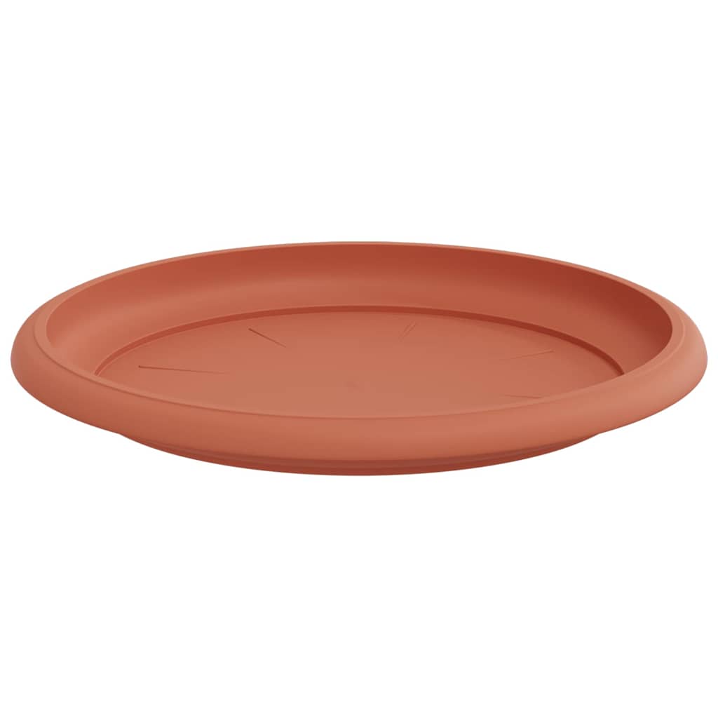 Runde Blumenplatte 24 Stk. Ziegelrot Ø 19 x 2 cm Kunststoff