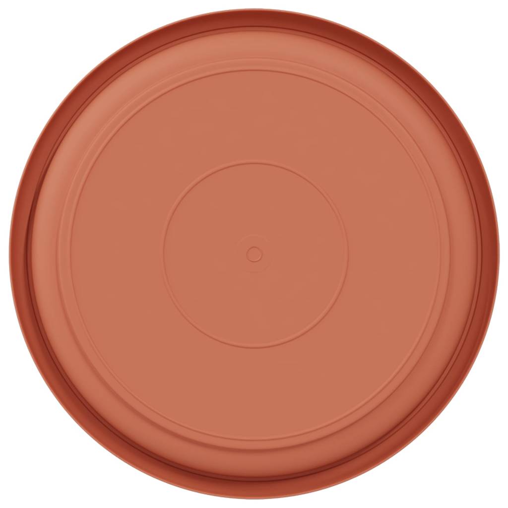 Runde Blumenplatte 24 Stk. Ziegelrot Ø 19 x 2 cm Kunststoff