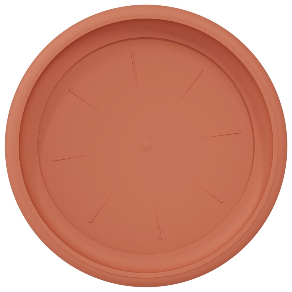 Runde Blumenplatte 24 stk. Ziegelrot Ø 19 x 2 cm Kunststoff