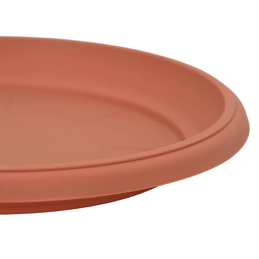 Runde Blumenplatte 24 Stk. Ziegelrot Ø 21,5 x 2,5 cm Kunststoff