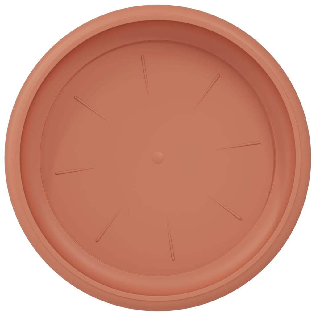 Runde Blumenplatte 24 Stk. Ziegelrot Ø 21,5 x 2,5 cm Kunststoff