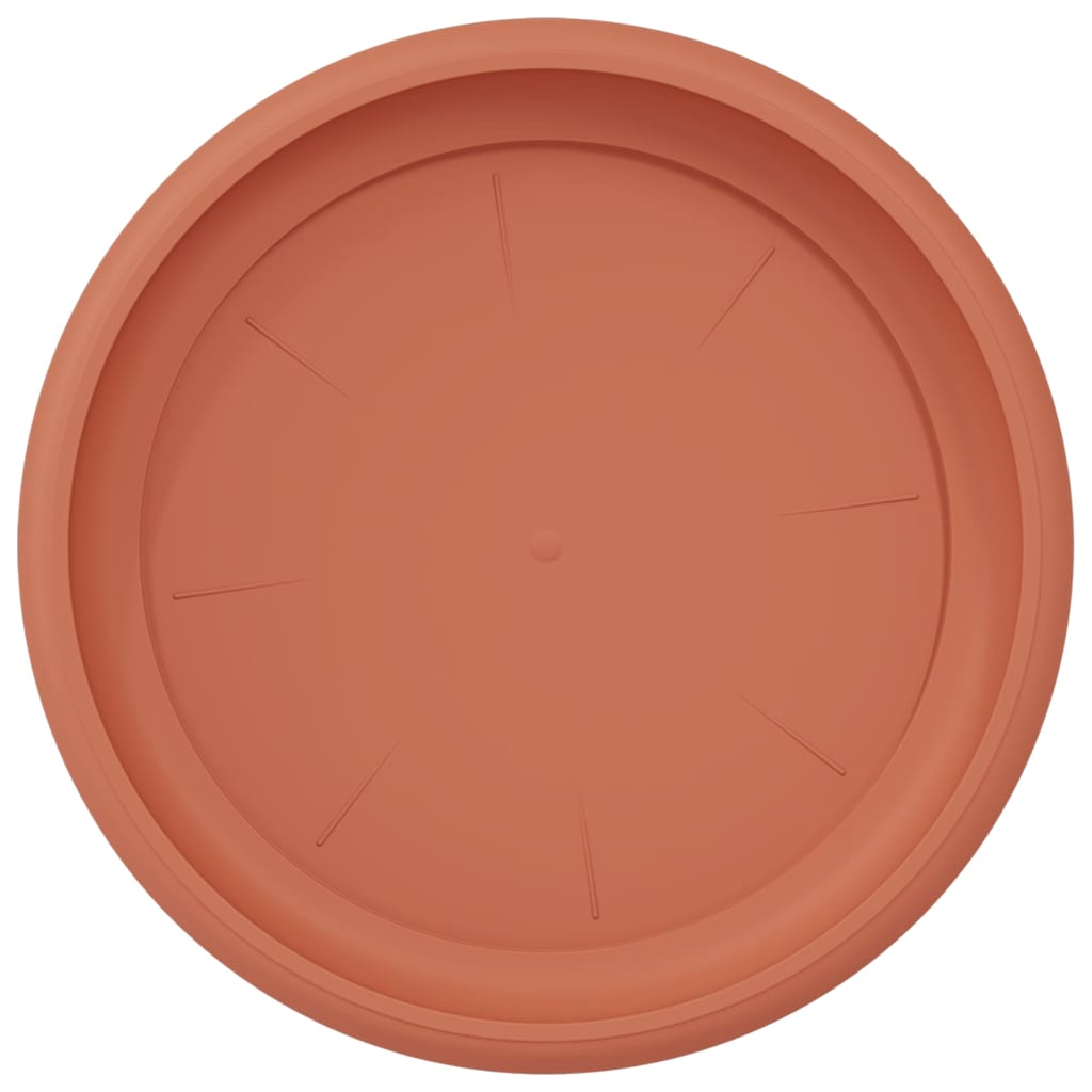 Runde Blumenplatte 24 Stk. Ziegelrot Ø 23,5 x 2,5 cm Kunststoff