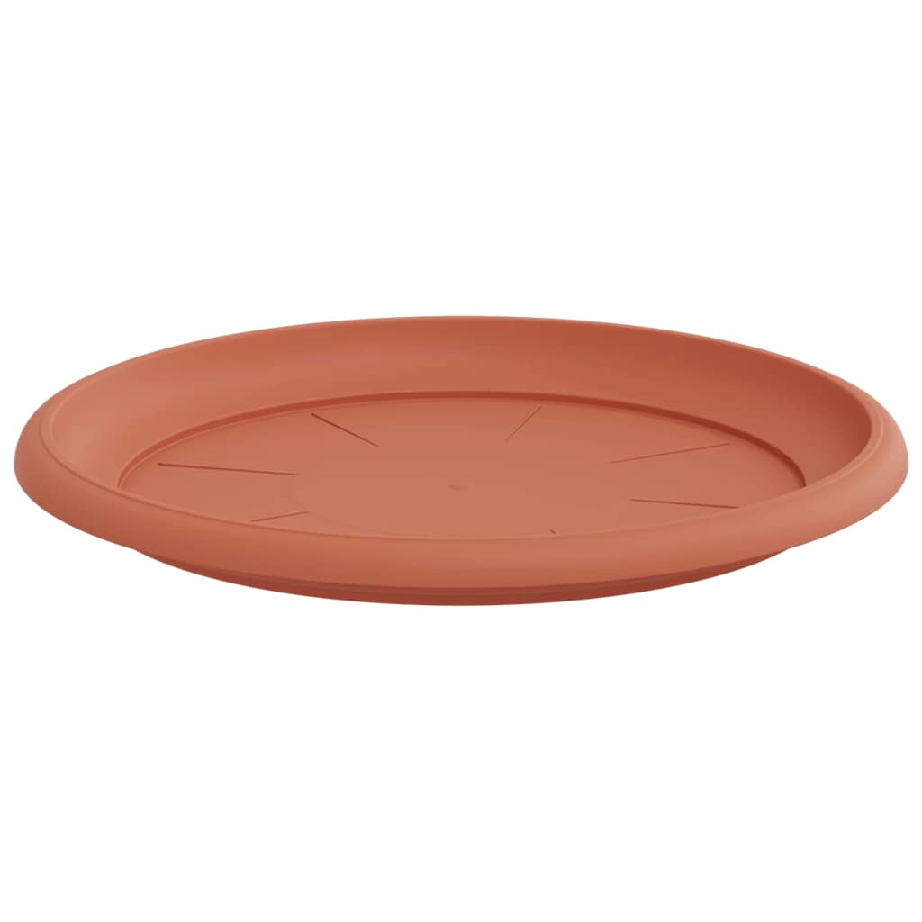 Runde Blumenplatte 24 Stk. Ziegelrot Ø 27 x 2,5 cm Kunststoff