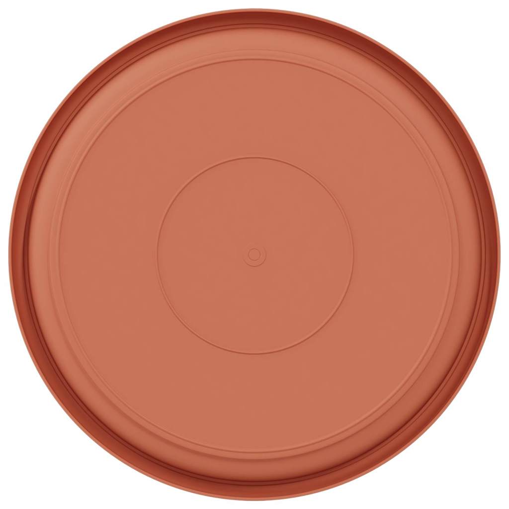 Runde Blumenplatte 24 Stk. Ziegelrot Ø 27 x 2,5 cm Kunststoff