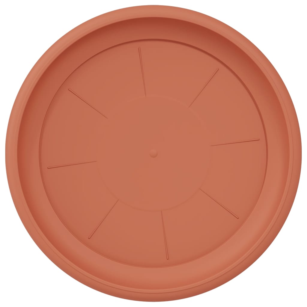 Runde Blumenplatte 24 Stk. Ziegelrot Ø 27 x 2,5 cm Kunststoff