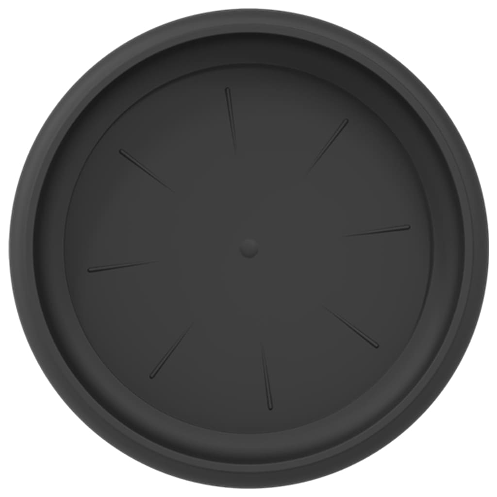 Runde Blumenplatte 24 stk. Schwarz Ø 17,5 x 2 cm Kunststoff