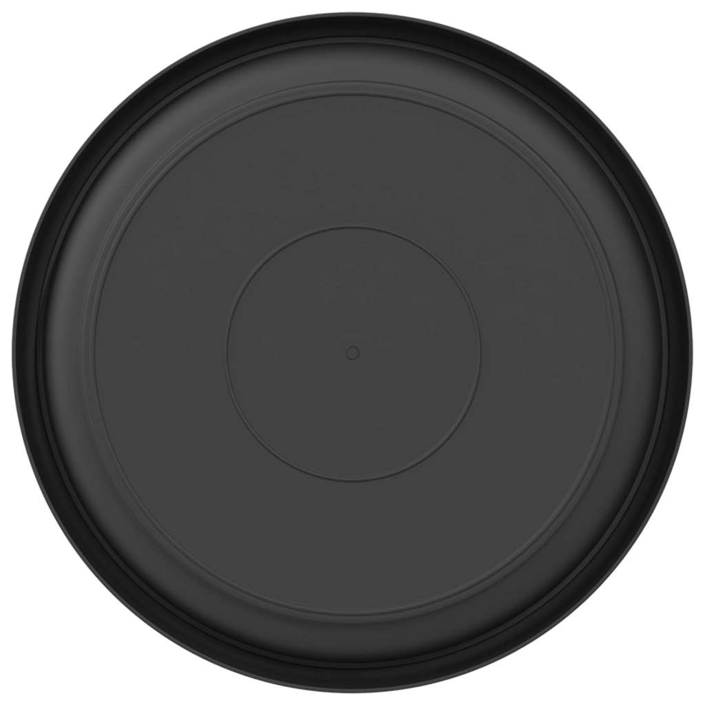 Runde Blumenplatte 24 Stk. Schwarz Ø 23,5 x 2,5 cm Kunststoff