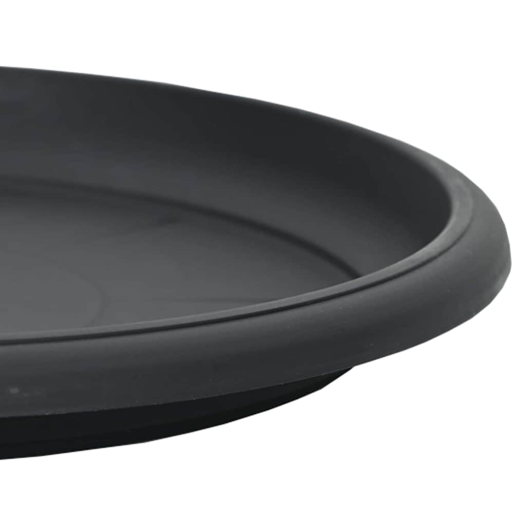 Runde Blumenplatte 24 Stk. Schwarz Ø 27 x 2,5 cm Kunststoff