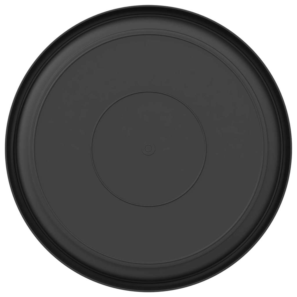 Runde Blumenplatte 24 Stk. Schwarz Ø 27 x 2,5 cm Kunststoff