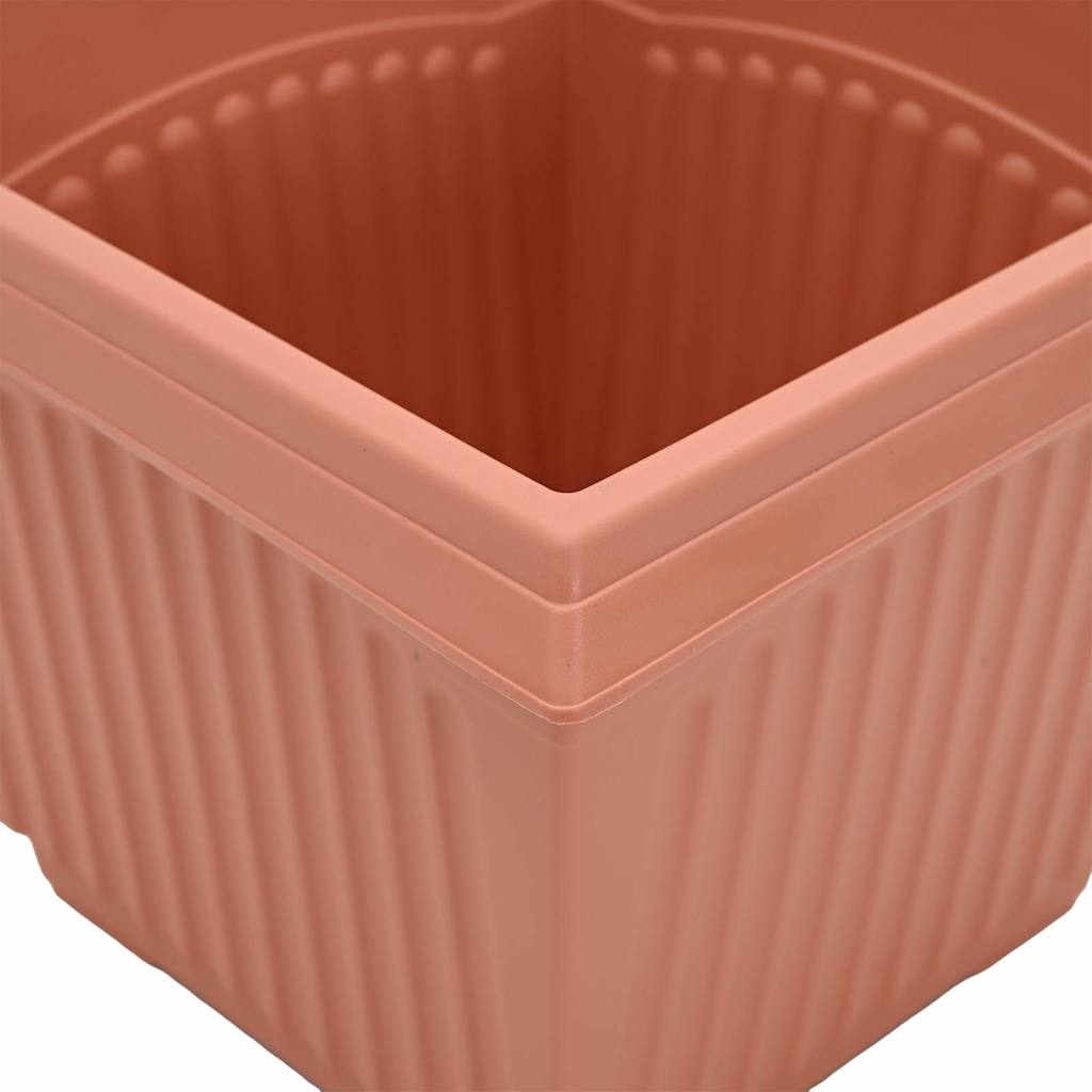 Quadratischer Blumentopf 6 Stk. Ziegelrot 23 x 23 x 17,5 cm
