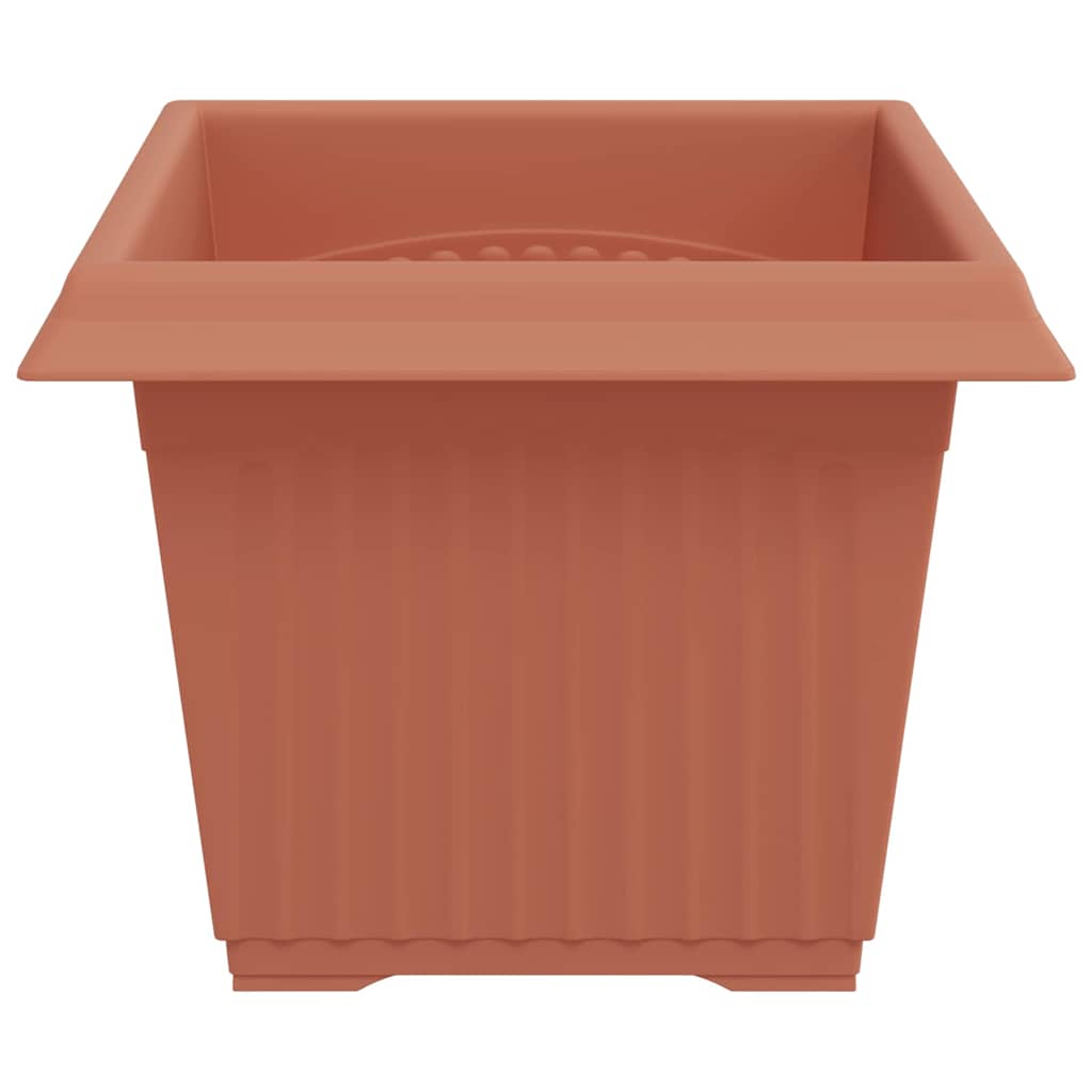 Quadratischer Blumentopf 6 Stk. Ziegelrot 23 x 23 x 17,5 cm