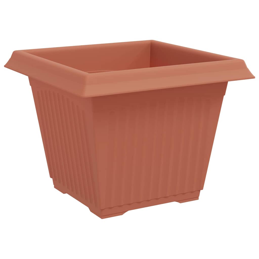 Quadratischer Blumentopf 6 Stk. Ziegelrot 28,5 x 28,5 x 22 cm