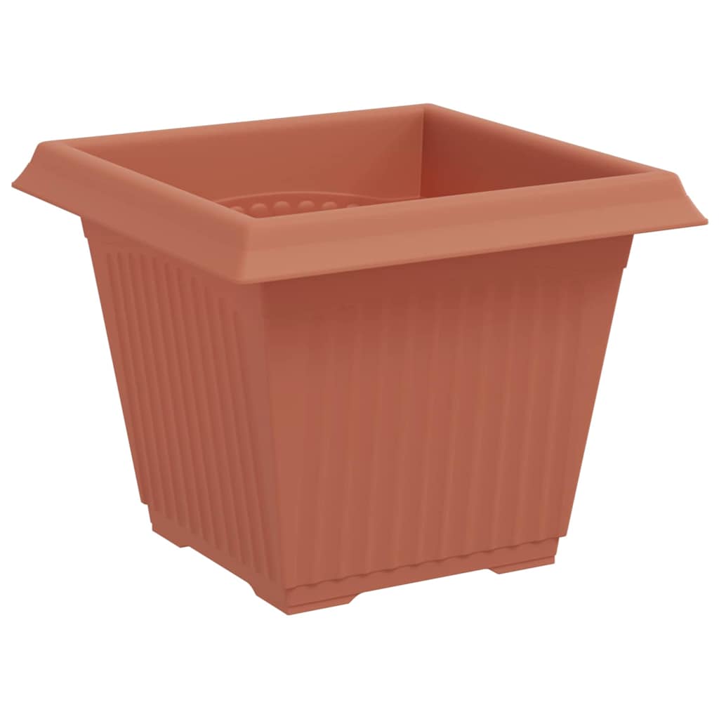 Quadratischer Blumentopf 6 Stk. Ziegelrot 33 x 33 x 26 cm
