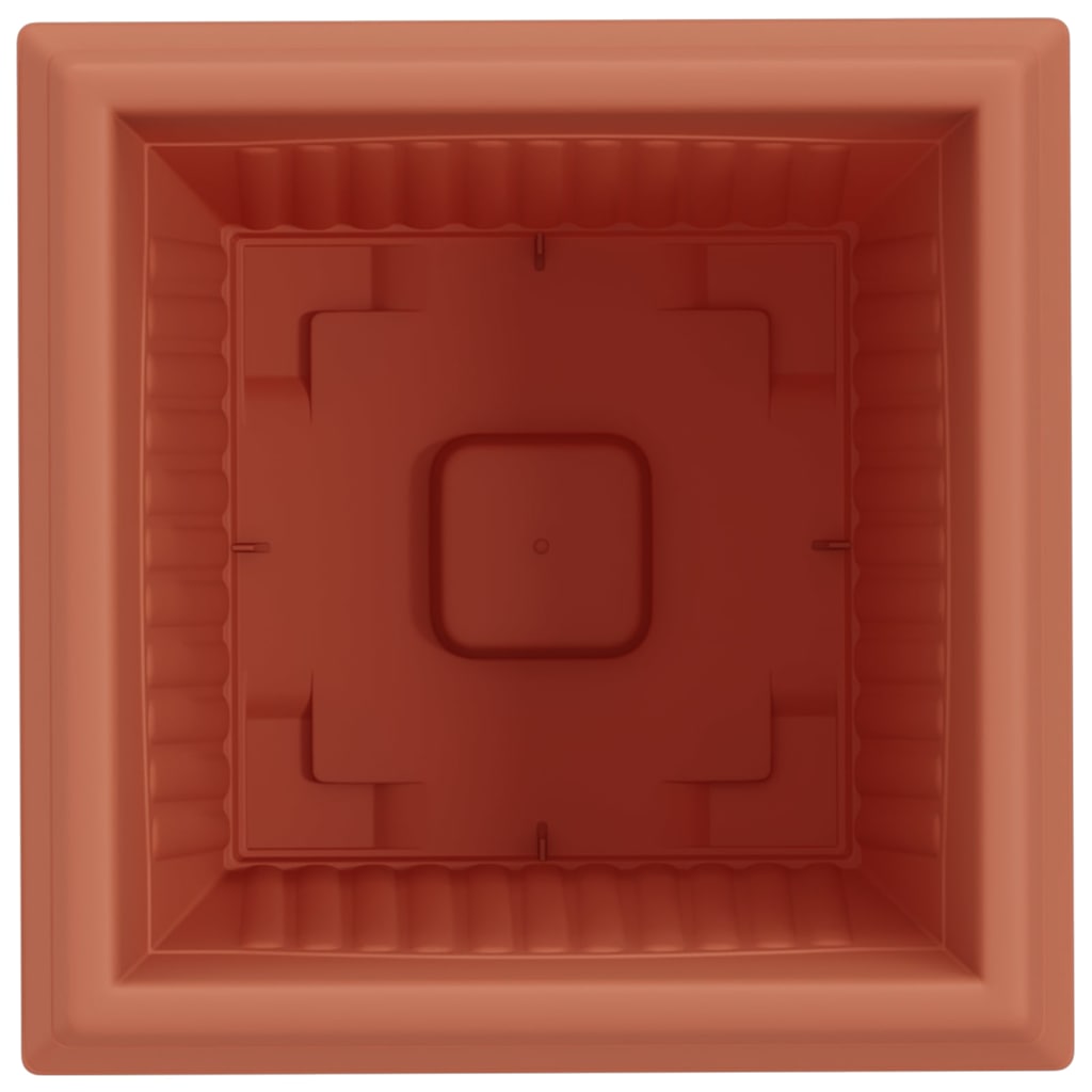 Quadratischer Blumentopf 6 Stk. Ziegelrot 33 x 33 x 26 cm