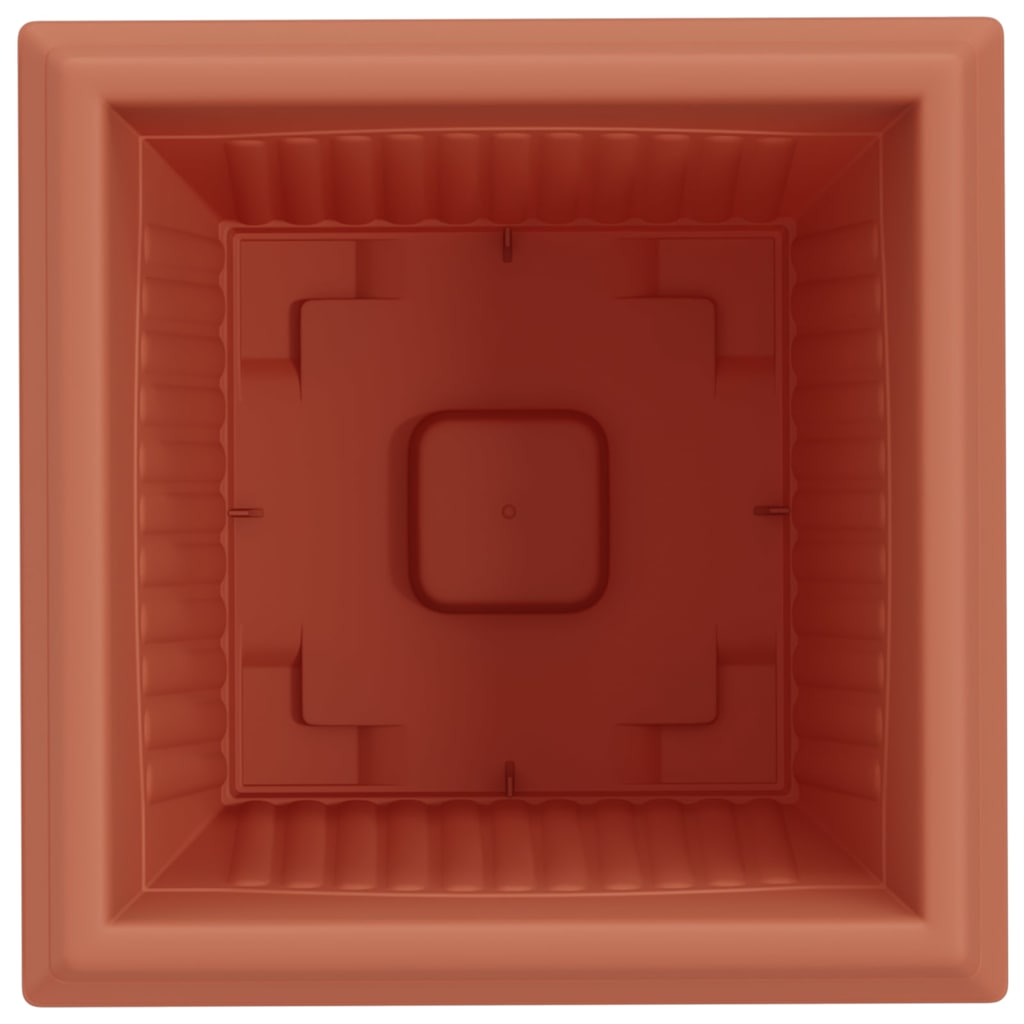 Quadratischer Blumentopf 6 Stk. Ziegelrot 38 x 38 x 30 cm