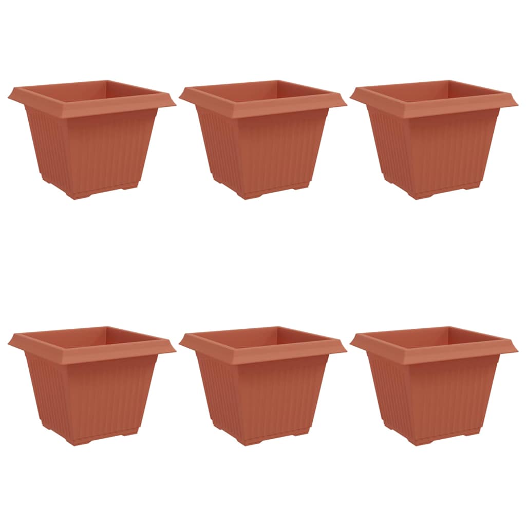 Quadratischer Blumentopf 6 stk. Ziegelrot 43 x 43 x 33,5 cm
