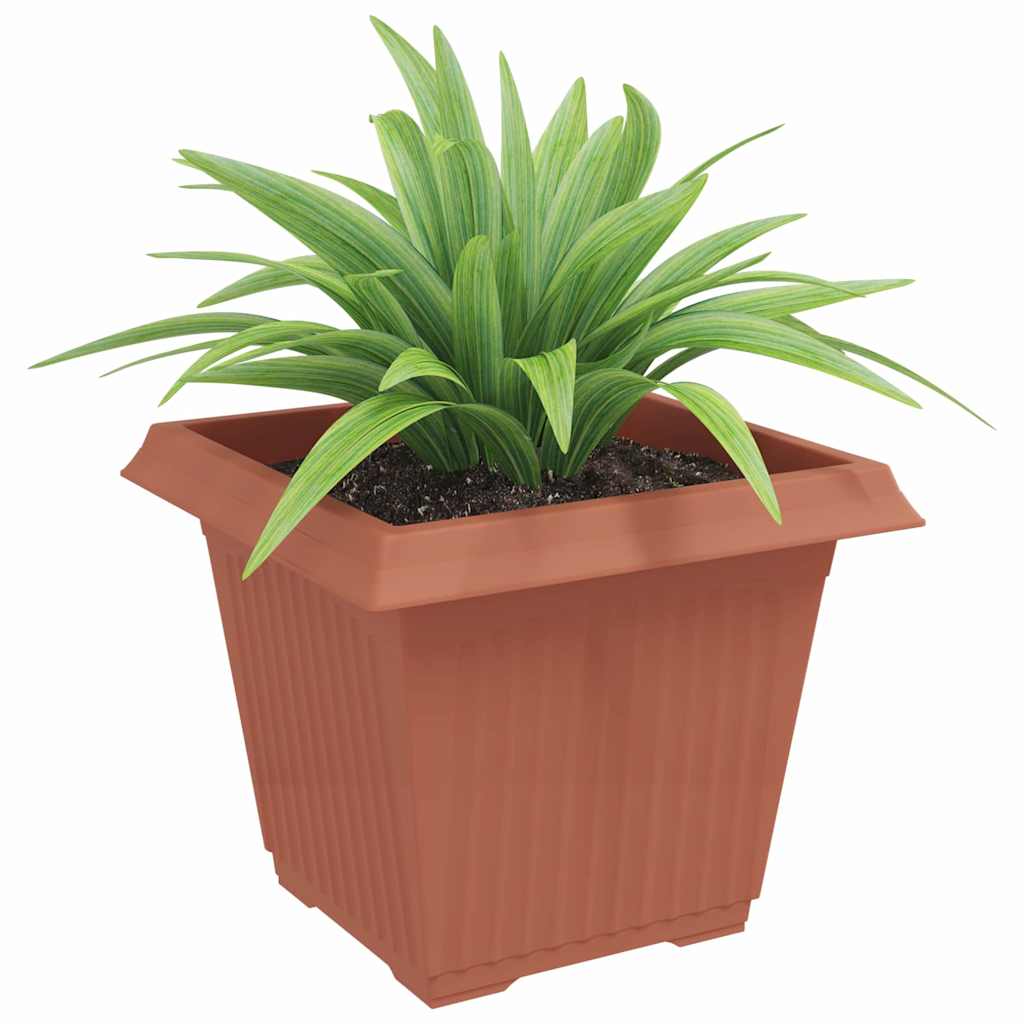 Quadratischer Blumentopf 6 Stk. Ziegelrot 43 x 43 x 33,5 cm