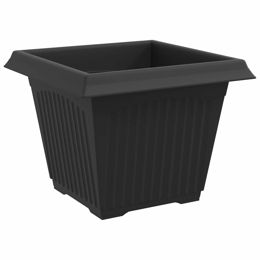 Quadratischer Blumentopf 6 Stk. Schwarz 28,5 x 28,5 x 22 cm