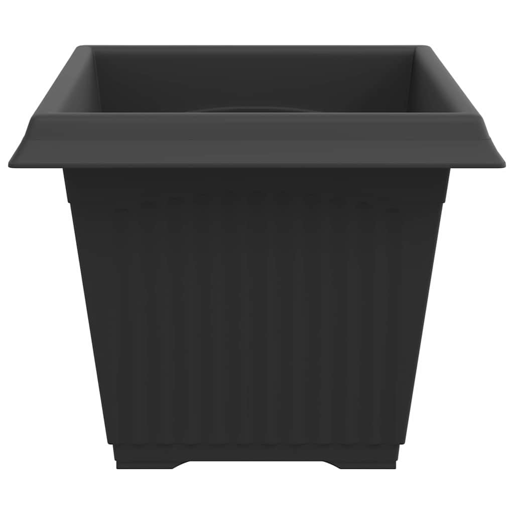 Quadratischer Blumentopf 6 Stk. Schwarz 28,5 x 28,5 x 22 cm