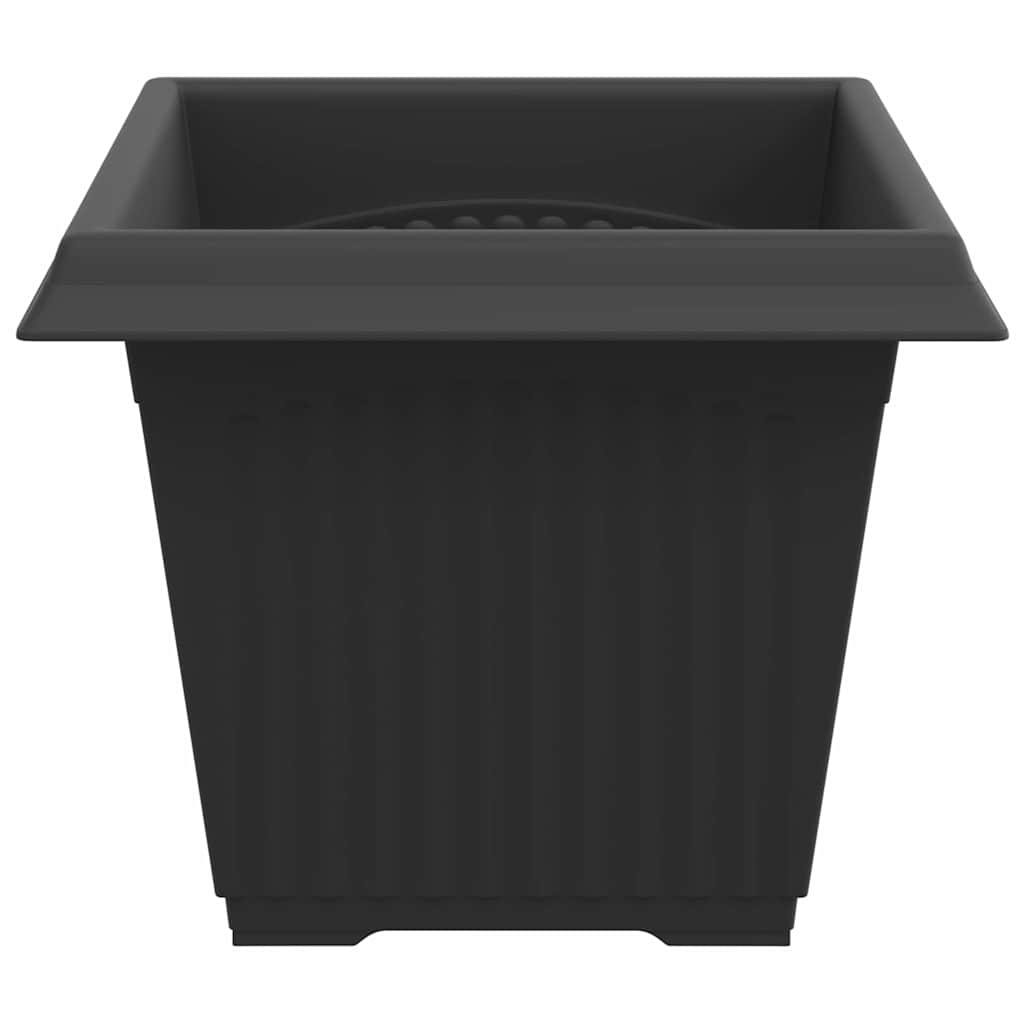 Quadratischer Blumentopf 6 Stk. Schwarz 33 x 33 x 26 cm