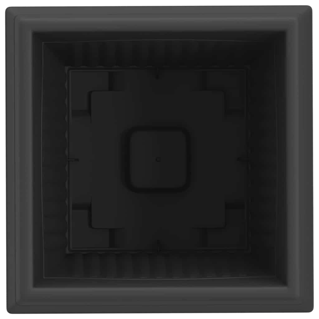 Quadratischer Blumentopf 6 Stk. Schwarz 33 x 33 x 26 cm