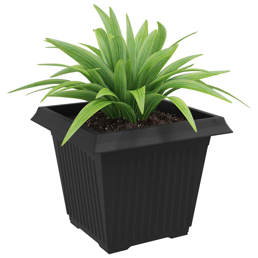 Quadratischer Blumentopf 6 Stk. Schwarz 43 x 43 x 33,5 cm