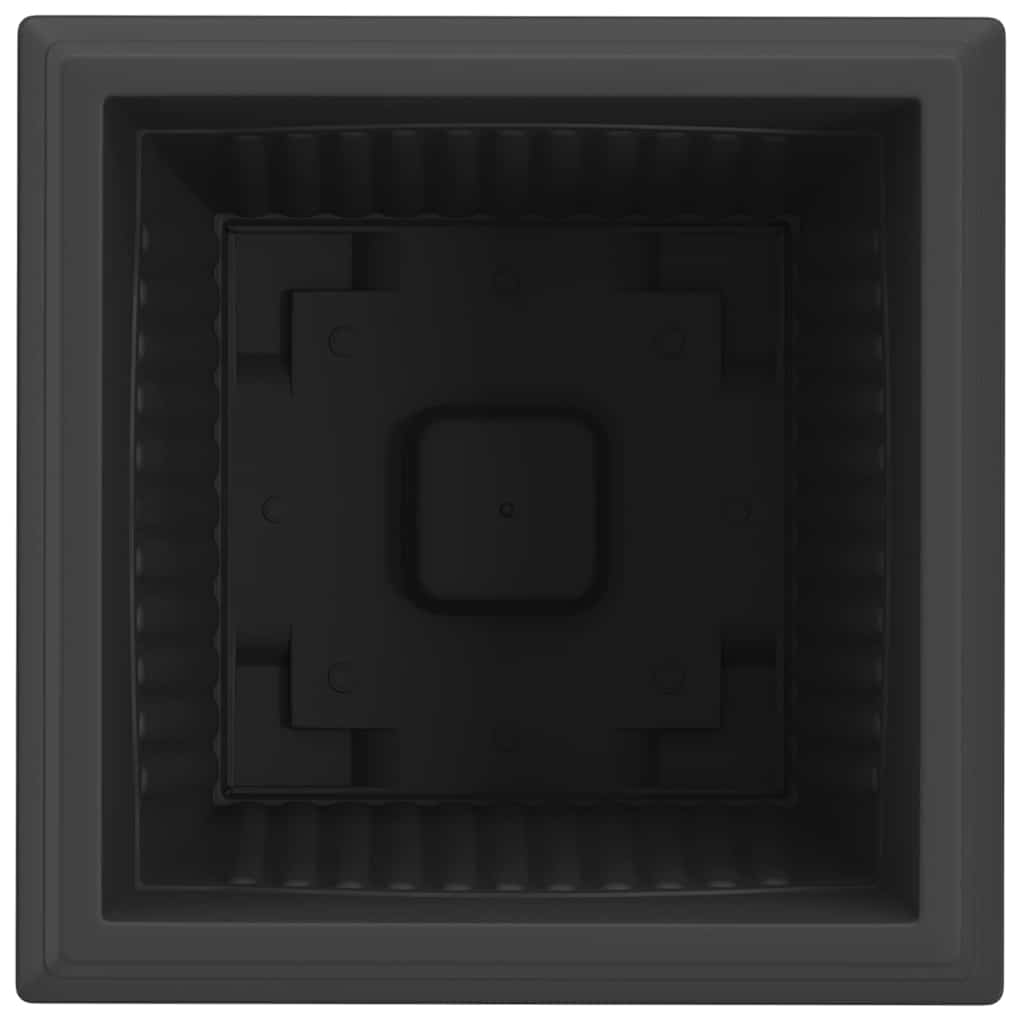 Quadratischer Blumentopf 6 stk. Schwarz 43 x 43 x 33,5 cm