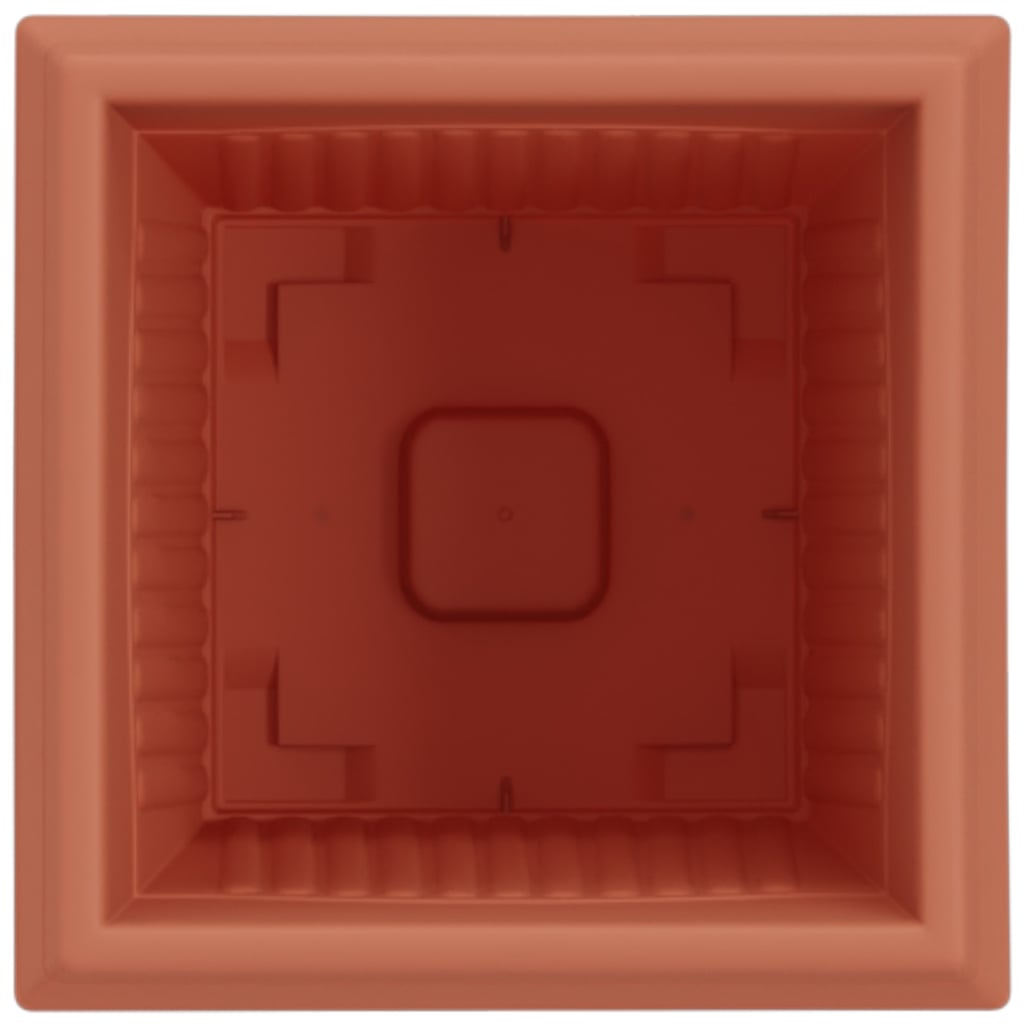 Quadratischer Blumentopf 24 Stk. Ziegelrot 16 x 16 x 14 cm