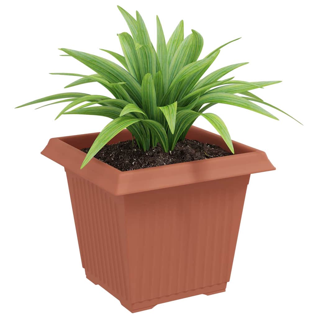 Quadratischer Blumentopf 24 Stk. Ziegelrot 20 x 20 x 16 cm