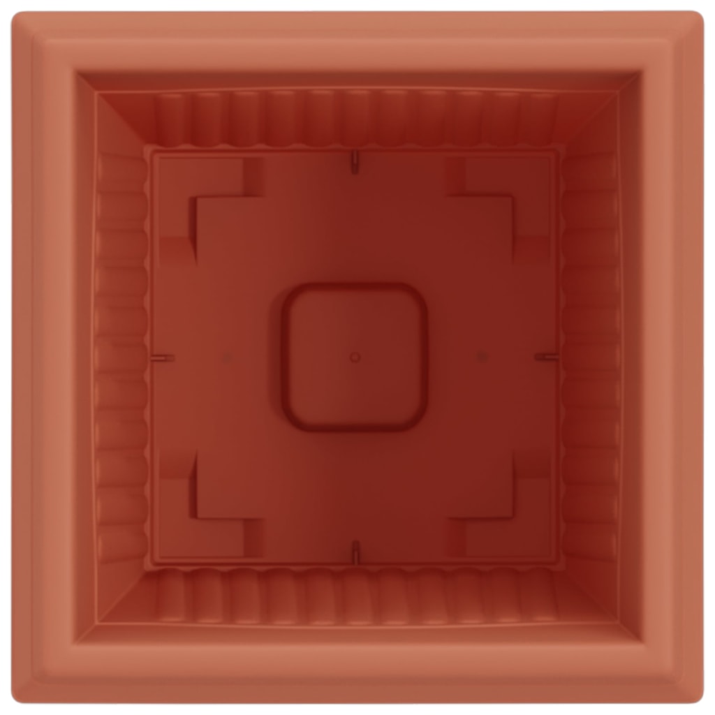 Quadratischer Blumentopf 24 Stk. Ziegelrot 20 x 20 x 16 cm