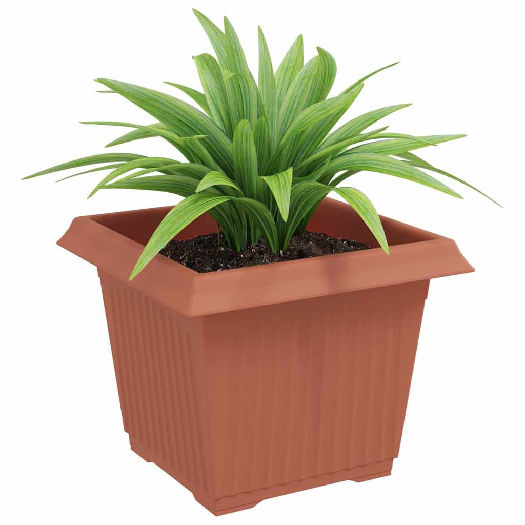 Quadratischer Blumentopf 24 Stk. Ziegelrot 23 x 23 x 17,5 cm